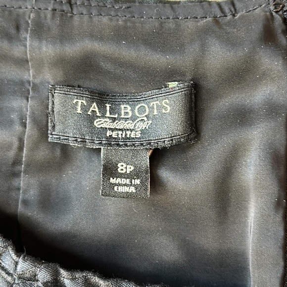 Talbots Silk Blend Textured Fully Lined Classic Little Black Dress Size 8P - Picture 11 of 16